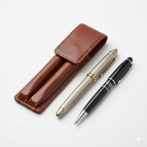 CROSS Pencil & Off Brand Luxury Pen With Leather Case
